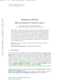 Efficient Estimation of Sensitivity Indices
