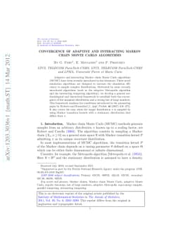 Convergence of adaptive and interacting Markov chain Monte Carlo
  algorithms