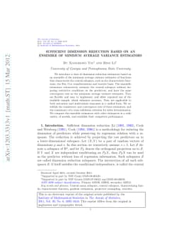 Sufficient dimension reduction based on an ensemble of minimum average
  variance estimators