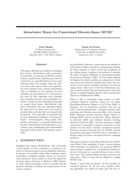 Intracluster Moves for Constrained Discrete-Space MCMC
