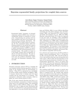 Bayesian exponential family projections for coupled data sources