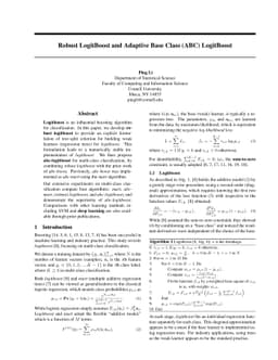 Robust LogitBoost and Adaptive Base Class (ABC) LogitBoost
