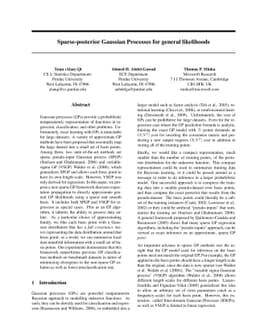 Sparse-posterior Gaussian Processes for general likelihoods