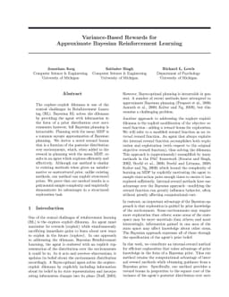Variance-Based Rewards for Approximate Bayesian Reinforcement Learning