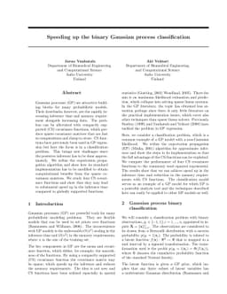 Speeding up the binary Gaussian process classification