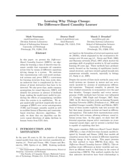 Learning Why Things Change: The Difference-Based Causality Learner