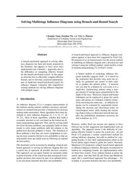 Solving Multistage Influence Diagrams using Branch-and-Bound Search
