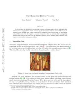 The Byzantine Brides Problem