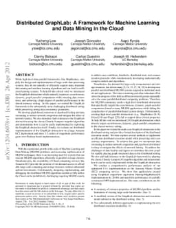 Distributed GraphLab: A Framework for Machine Learning in the Cloud