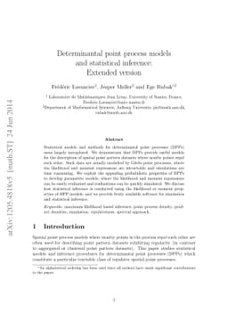 Determinantal point process models and statistical inference : Extended
  version