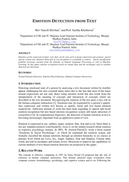 Emotion Detection from Text