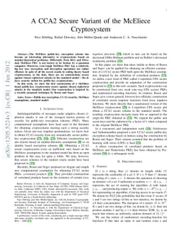 A CCA2 Secure Variant of the McEliece Cryptosystem