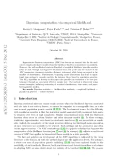 Bayesian computation via empirical likelihood
