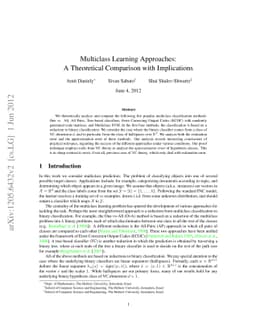Multiclass Learning Approaches: A Theoretical Comparison with
  Implications