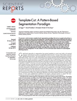 Template-Cut: A Pattern-Based Segmentation Paradigm