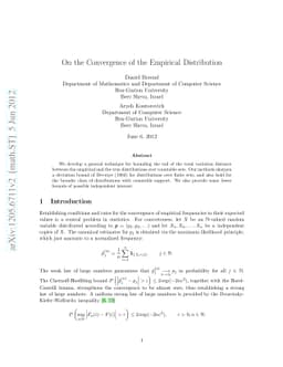 On the Convergence of the Empirical Distribution