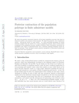 Posterior contraction of the population polytope in finite admixture
  models