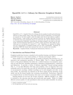 OpenGM: A C++ Library for Discrete Graphical Models