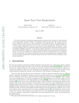 Sparse Trace Norm Regularization