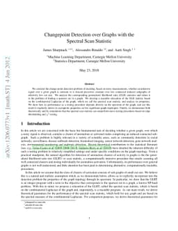 Changepoint Detection over Graphs with the Spectral Scan Statistic