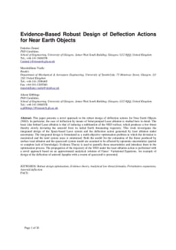 Evidence-Based Robust Design of Deflection Actions for Near Earth
  Objects