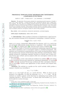Proximal Newton-type methods for minimizing composite functions