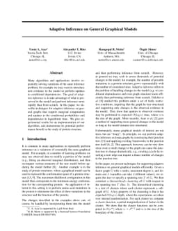 Adaptive Inference on General Graphical Models