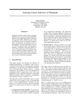 Learning Convex Inference of Marginals