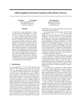 Gibbs Sampling in Factorized Continuous-Time Markov Processes