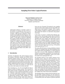 Sampling First Order Logical Particles