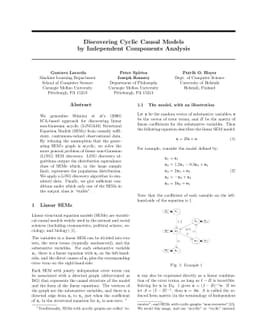 Discovering Cyclic Causal Models by Independent Components Analysis