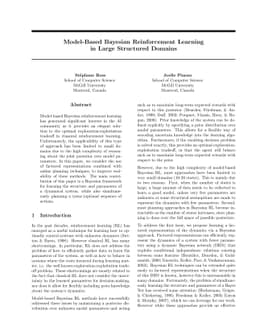 Model-Based Bayesian Reinforcement Learning in Large Structured Domains