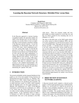 Learning the Bayesian Network Structure: Dirichlet Prior versus Data