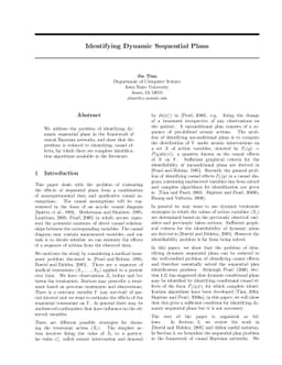 Identifying Dynamic Sequential Plans
