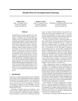Flexible Priors for Exemplar-based Clustering