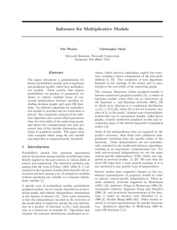 Inference for Multiplicative Models