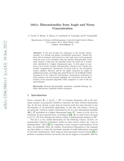 DANCo: Dimensionality from Angle and Norm Concentration