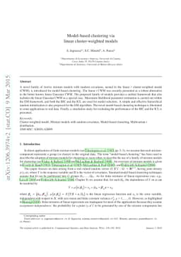 Model-based clustering via linear cluster-weighted models