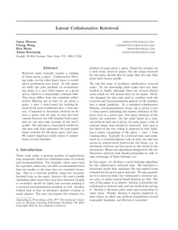 Latent Collaborative Retrieval
