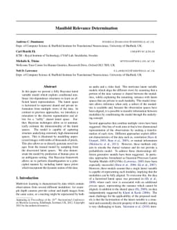 Manifold Relevance Determination