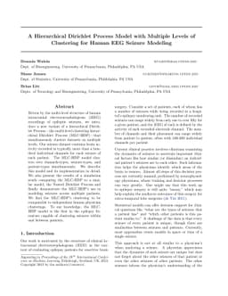 A Hierarchical Dirichlet Process Model with Multiple Levels of
  Clustering for Human EEG Seizure Modeling