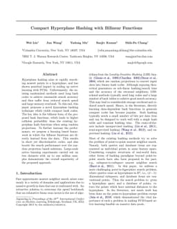 Compact Hyperplane Hashing with Bilinear Functions