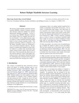 Robust Multiple Manifolds Structure Learning