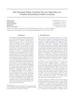 Fast Bounded Online Gradient Descent Algorithms for Scalable
  Kernel-Based Online Learning