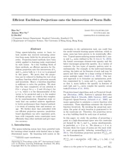Efficient Euclidean Projections onto the Intersection of Norm Balls