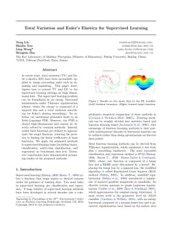 Total Variation and Euler's Elastica for Supervised Learning
