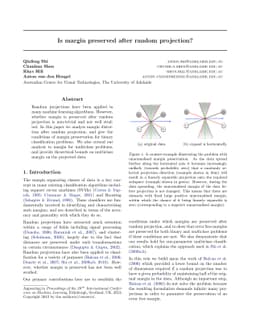 Is margin preserved after random projection?