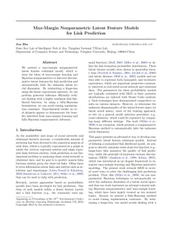 Max-Margin Nonparametric Latent Feature Models for Link Prediction