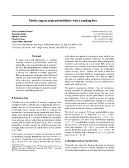 Predicting accurate probabilities with a ranking loss