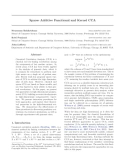 Sparse Additive Functional and Kernel CCA
